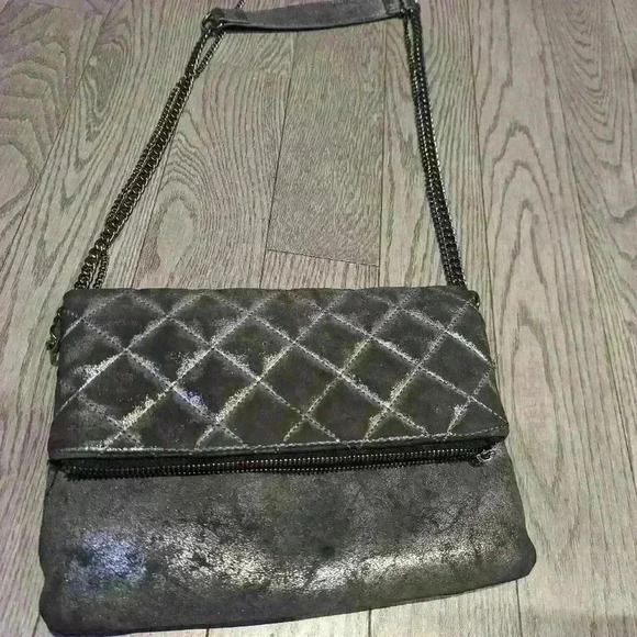 BCBGeneration by Max Azria Metallic Chain Cross Body Purse - Picture 7 of 12